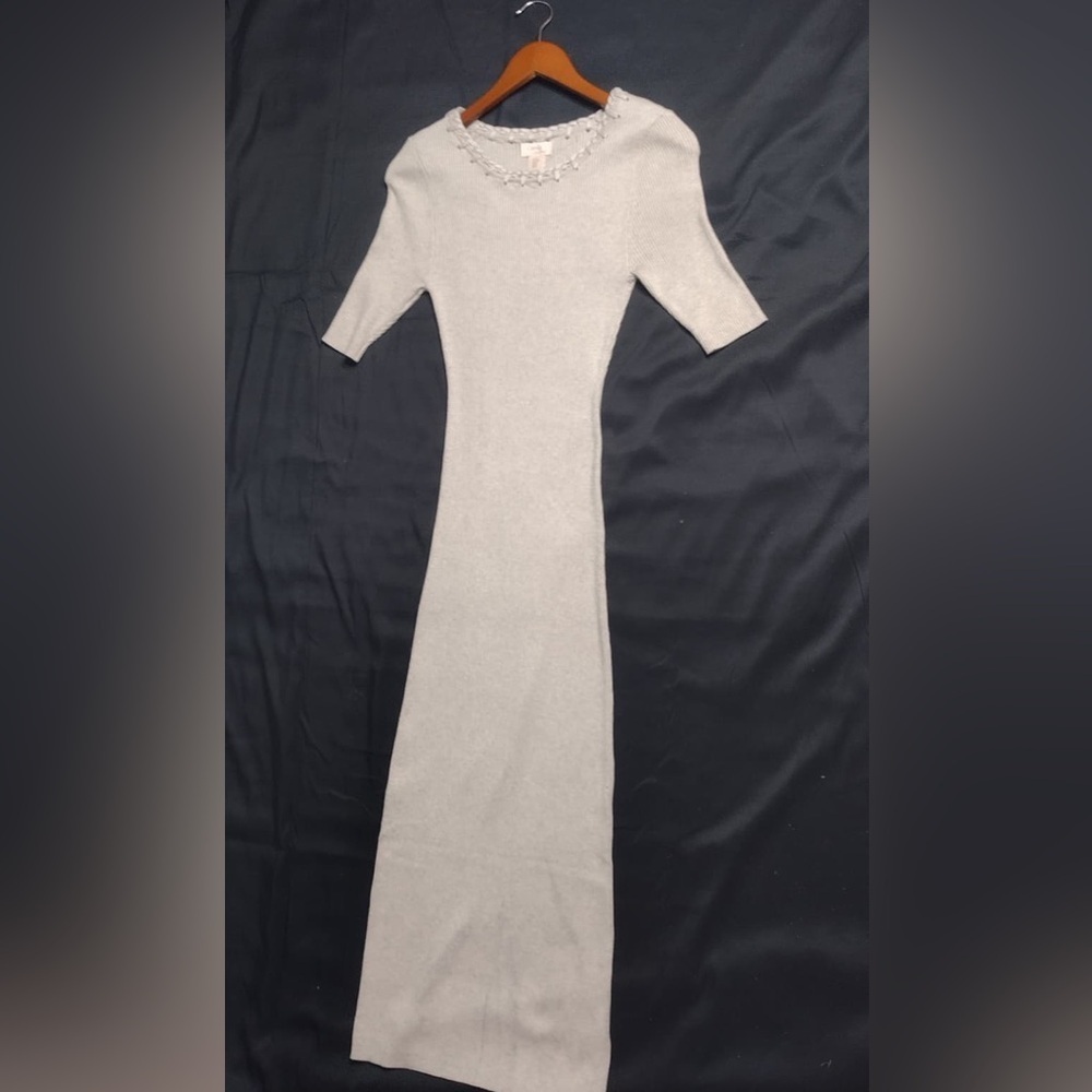 Camila coehlo Elegant Gray Maxi Dress size M brand new w tags